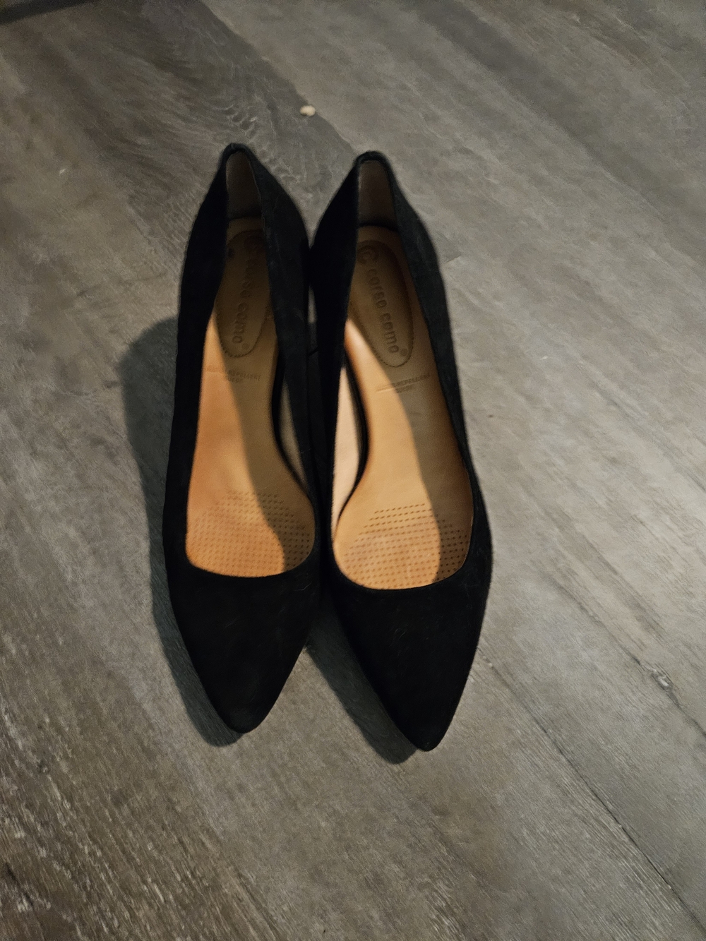 Corso Como Black Pointed-Toe Suede Pumps